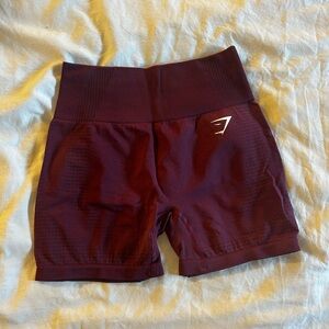 Gymshark Burgundy Vital Seamless Gym Shorts